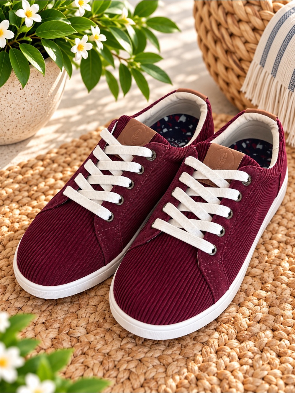 Revitalign Avalon Burgundy Corduroy Sneakers Women’s Size 9 NWOB #83